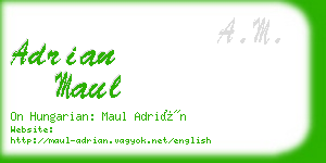 adrian maul business card